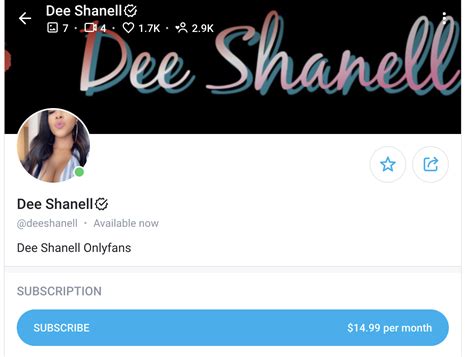 dee shanell onlyfans leak|DeeShanell10 